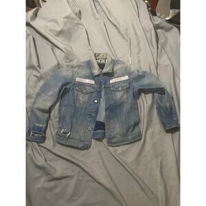 Diesel Blue Bandana Distressed Nhill Denim Jacket